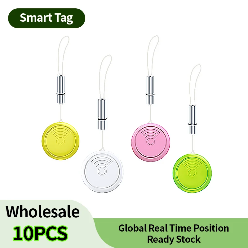 10 pcs Wholesale Air Round Tag Smart Keys Wallet Backpack Finder With Find My APP For IOS Device Global Tracking Locator