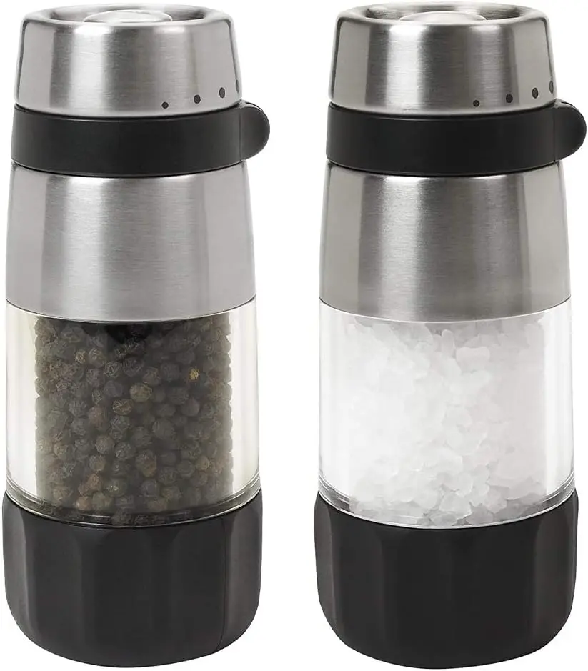 

Premium Salt and Pepper Grinder Set, Adjustable Coarseness, Easy to Use Kitchen Gadget