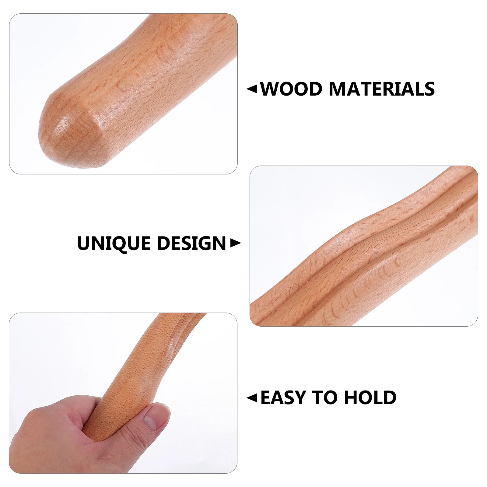 

1Pcs High Quality Beech Wood Massage Rod Safe Comfortable Body Relaxation Tool Promote Tissue Circulation Massage Bar