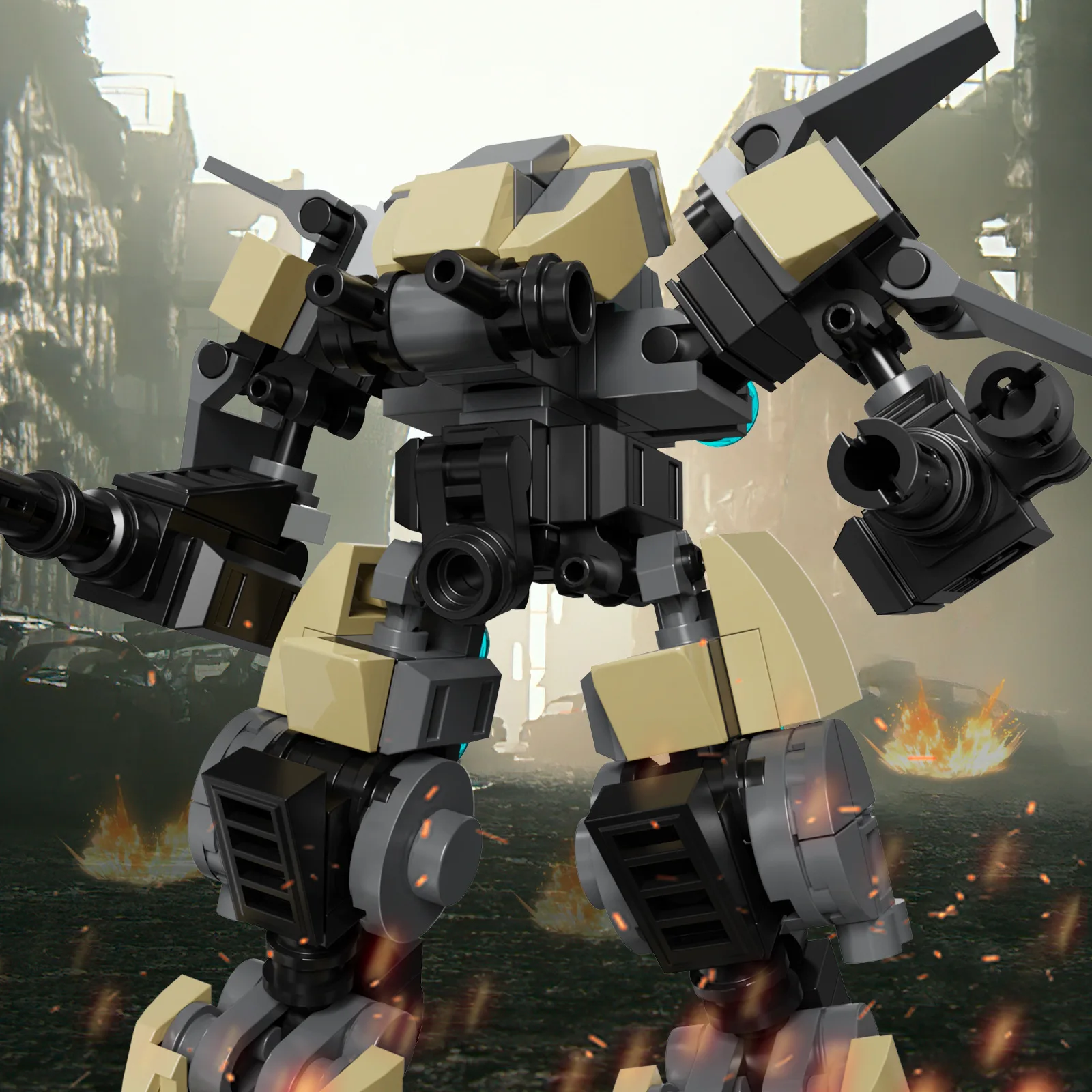 176 Stück Moc Militär waffen Serie Bausteine Montage kreative Kampf Militär Mecha Spiel Ziegel Spielzeug Boxed Weihnachts geschenke