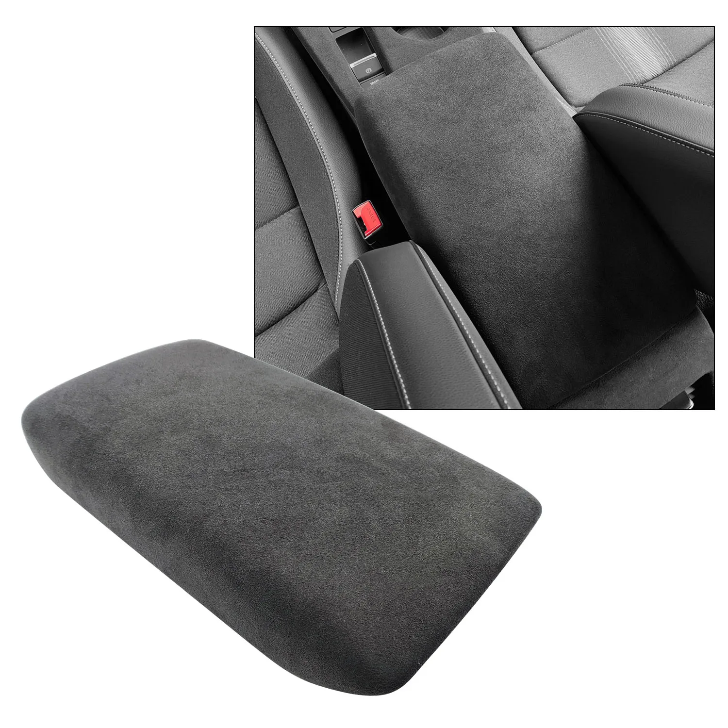 

Fit For Honda Civic 11th Gen 2022 2023 2024 Suede Black Case Car Center Console Arm Rest Lid Auto Central Armrest Box Pad Cover