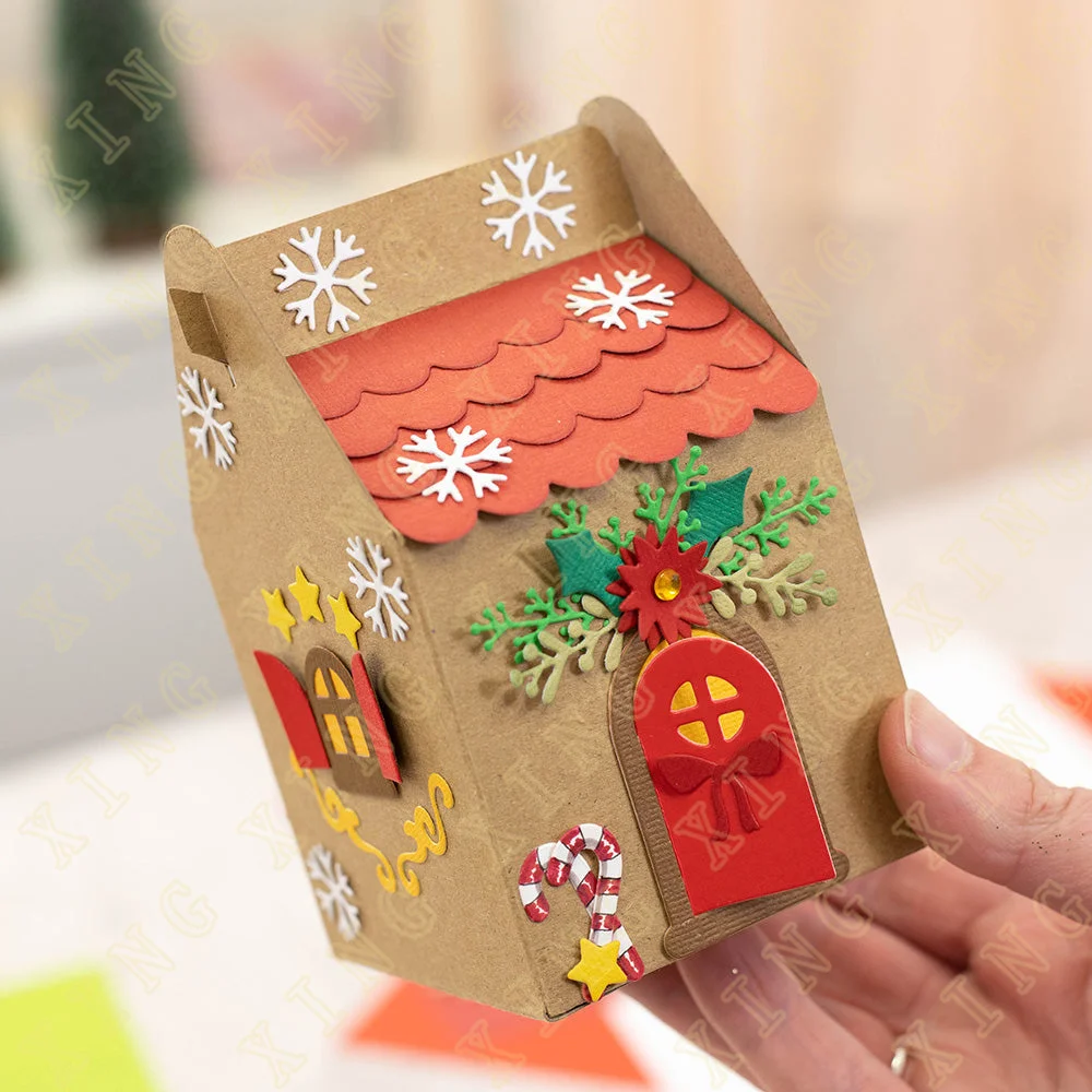 Christmas Cottage Metal Cutting Die Scrapbook Embossed Paper Card Album Craft Template Cut Die Stencils New for 2023 Arrival