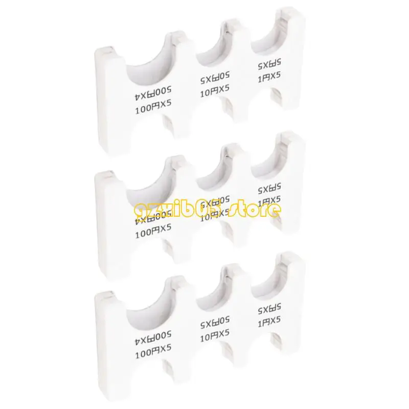 

C9GE 3Pcs Hard Plastic Coin Storage Box for Quick Access to Japanese Yen