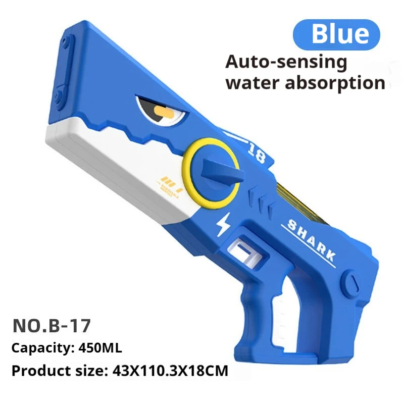 New Shark Electric Automatic Water-absorbing Squirt Gun Large-capacity Powerful High-pressure Leak-proof Children's Summer Toy