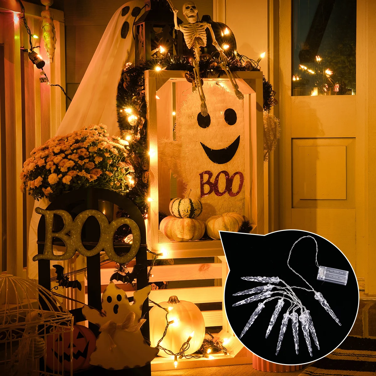 

15M 10LED Warm White Fairy String Light Icicle Curtain Decoration for Daily Festival Home Party Lighting Icicle Light