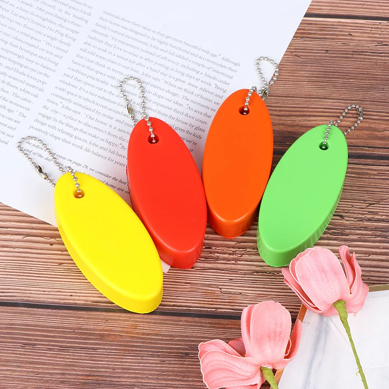 

1PC Anti-lost Foam Floating Buoyant Keychain For Water Sport Marine Boat Swimming Oval Keyring Key Identifiable Keychain