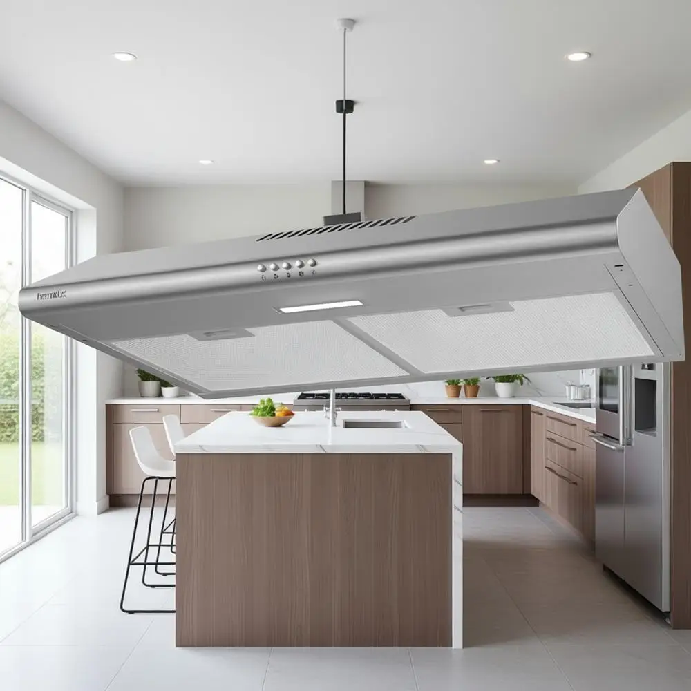 

Вытяжка канальная/навесная, 3 скорости, светодиодная подсветка, угольный фильтр, нержавеющая сталь