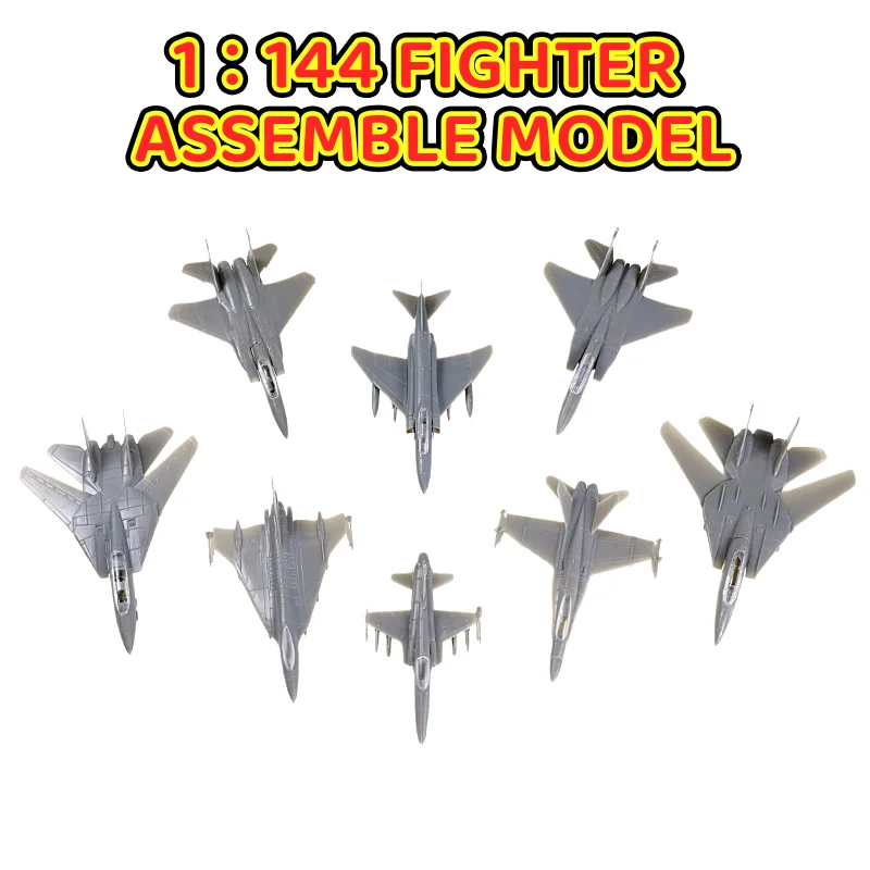 1/144 تجميع نموذج مقاتلة الولايات المتحدة الأمريكية F14 Tomcat F15 النسر F-4E فانتوم البلاستيك محاكاة الطائرات العسكرية مصغرة جمع لعبة
