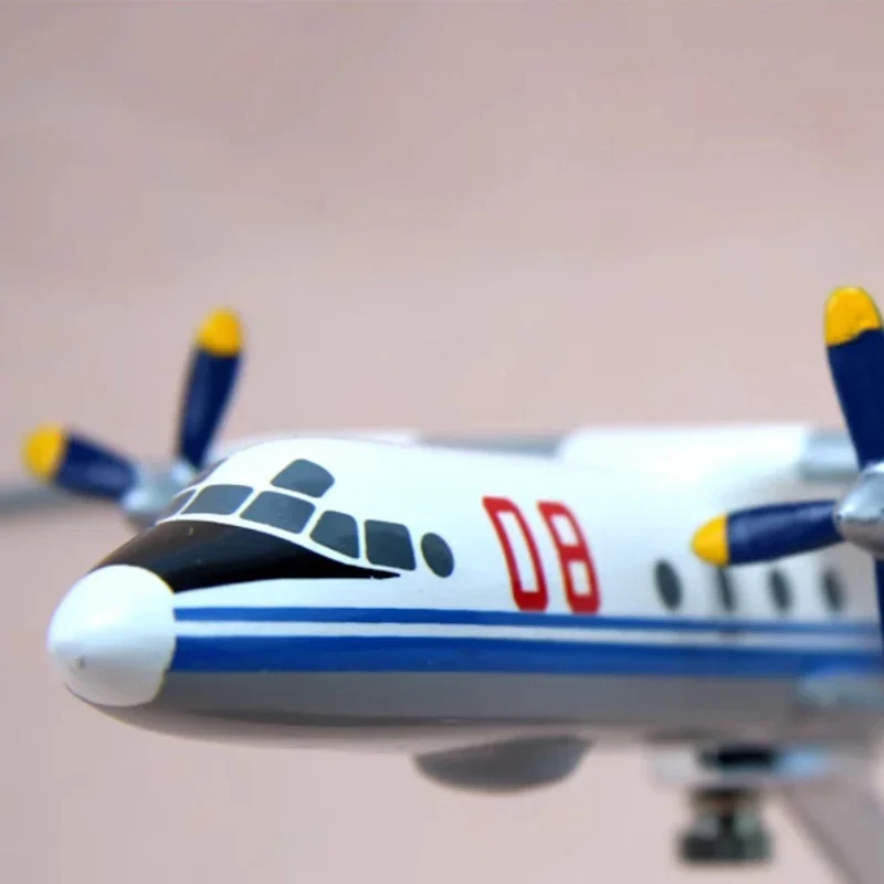 1:100 Scale Chinese Air force Y-7 Educational Resin fighter simulation model Toy Static Decoration Souvenir Gifts For Adult Boy