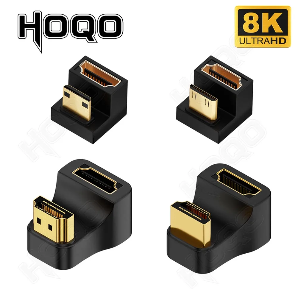 

u shape hdmi male to female 180 degree adapter angled mini hdmi male to hdmi female adapter Extension 8K 60Hz 4K UHD Converter