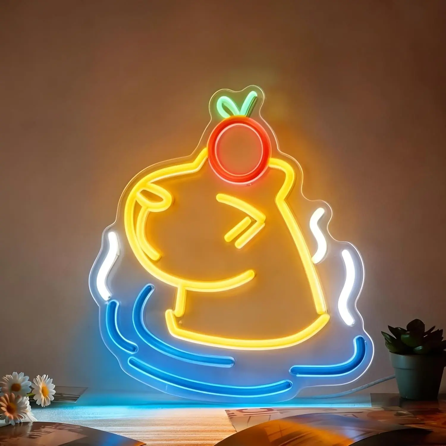 

Cute Animal LED Neon Sign Dimmable USB Night Light for Kids Bathroom Nursery Bedroom Playroom Wall Decor Soothing Cute Lamp