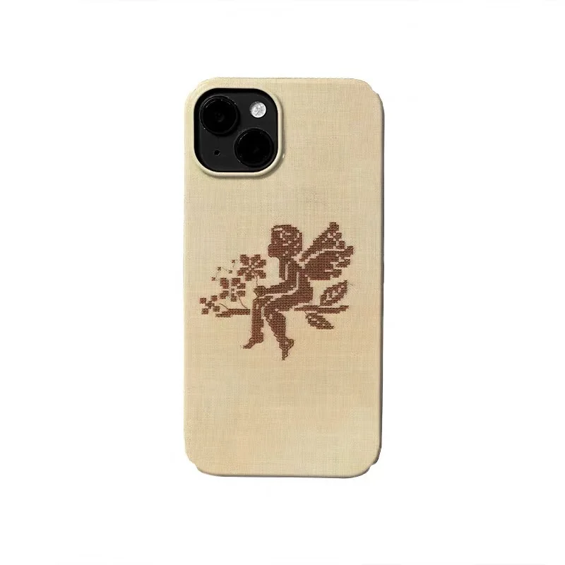 

Ins Flowers and Children in Yellow Phone Case for IPhone 17 16E 15 14 Plus 13 Mini 11 Pro Max 12 Pro Back Cover XS XR SE Case