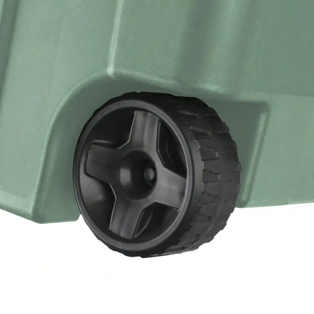 2 Pack 40 Gallon Wheeled Plastic Storage Bins Green Heavy Duty Rolling Storage Containers With Latch Lid Pull Handle Stackable Storage Tote Trunk For Garage Basement Home Organization Gift view 5