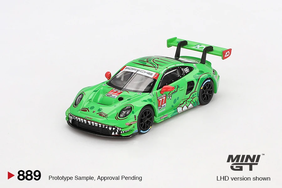 

МИНИГЦ 1/64 Porsche 911 GT3 R # 77 AO Racing MGT00889-CH автомобиль из сплава, литая под давлением металлическая модель, детские игрушки для мальчиков