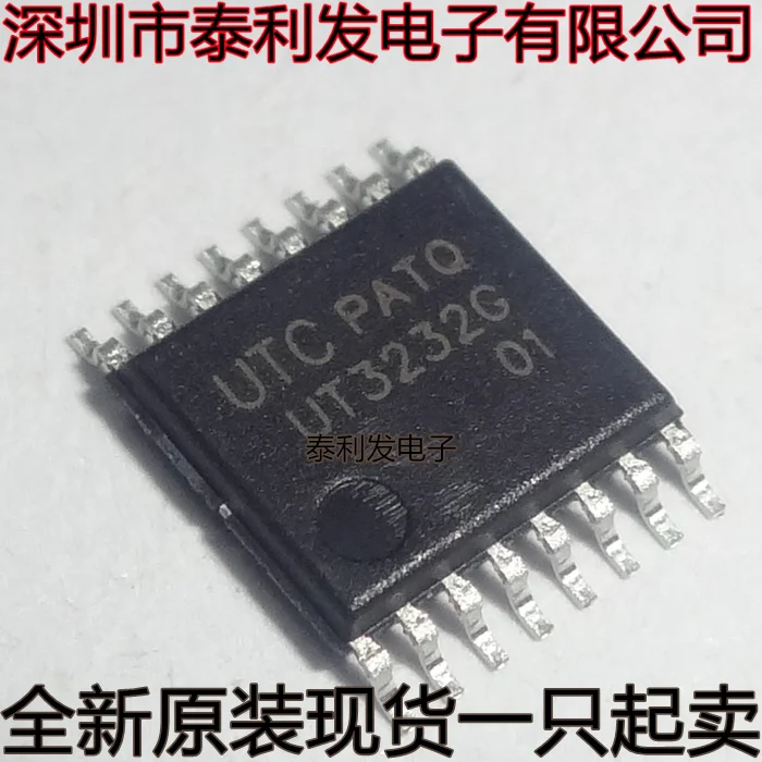 10PCS Imported UTC UT3232G-P16-R UT3232G TSSOP16 RS232 Chip Power Supply 3.0V-5.5V Brand New In Stock IC