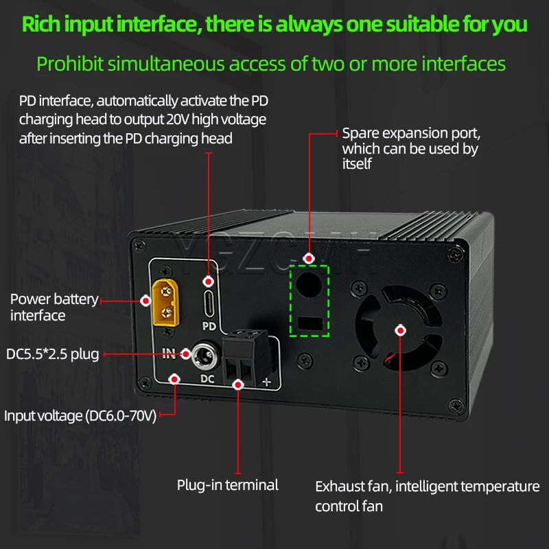 Universal Shell Aluminum Alloy DIY Power Supply Shell Kit Multi-interface Input PD CNC Shell