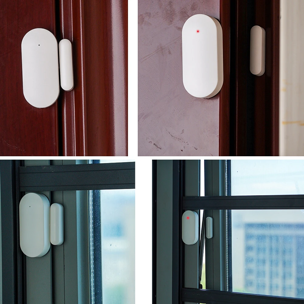 Topvico 1/2/3/5pcs 433mhz Door Sensor Window Garage Porch Magnetic Contact Opening Alarm Hub Required