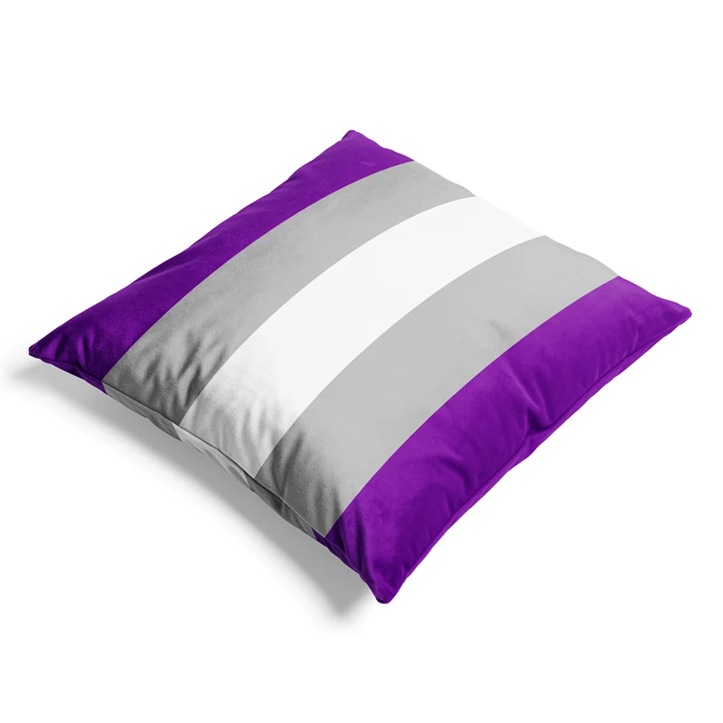 Aertemisi 18'' x 18'' Greysexual Pride Flag Rainbow LGBT Square Throw Pillow Cushion Covers Cases Pillowcases 45cm x 45cm