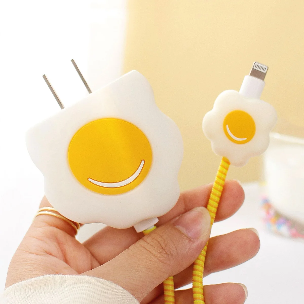 Cute 3D Ice Cream USB Cable Data Line Protector Cover For iPhone 18/20W Fast Charging Case Cartoon Winder Organizer