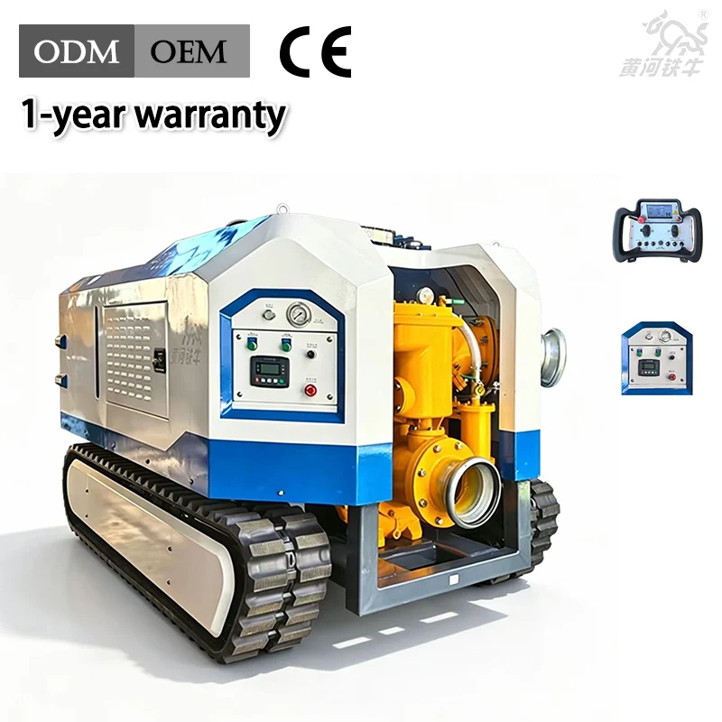 Remote Controlled Dredging Robot Manually Started Mobile Urban Waterlogging Robot Drainage Pump River Dredging Robot for Mexico