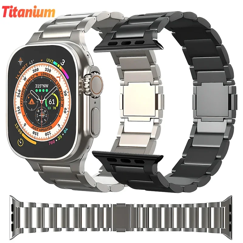 

Magnetic Titanium Metal Strap for Apple Watch Band Ultra 2 49mm 46mm 42mm 44mm 45mm Luxury Bracelet Iwatch Series 10 9 8 7 6 SE