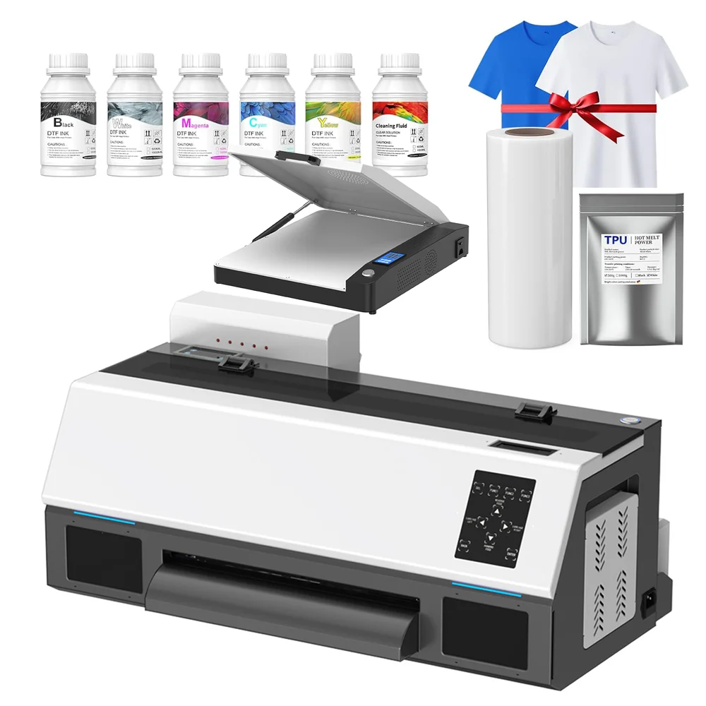 

A3 DTF Printer XP600 Impresora Printing Machine Direct to Film For T-shirt Hoodies Custom Apparel Transfer with Powder Shaker