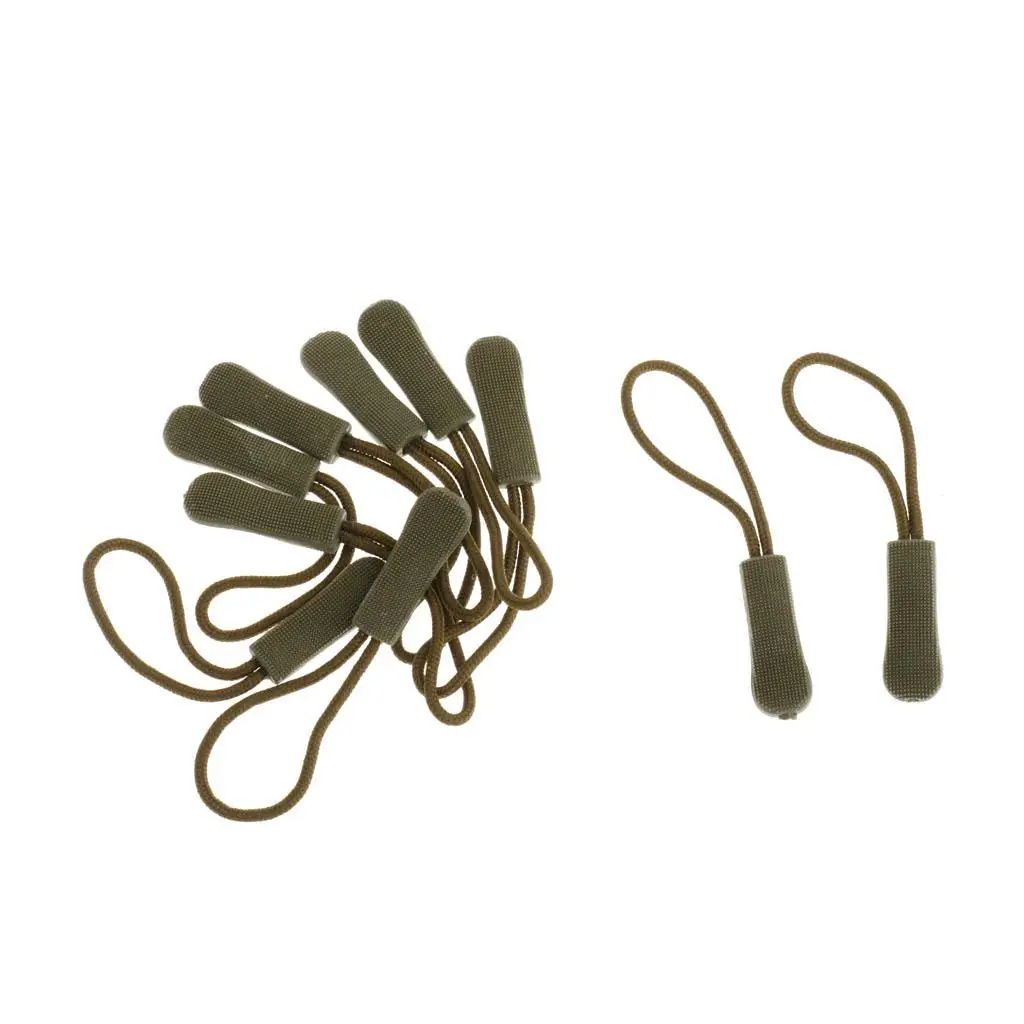 10 قطع سحاب سحب الحبل الرمز البريدي مجتذب السحابة استبدال المنزلق، الجيش الأخضر