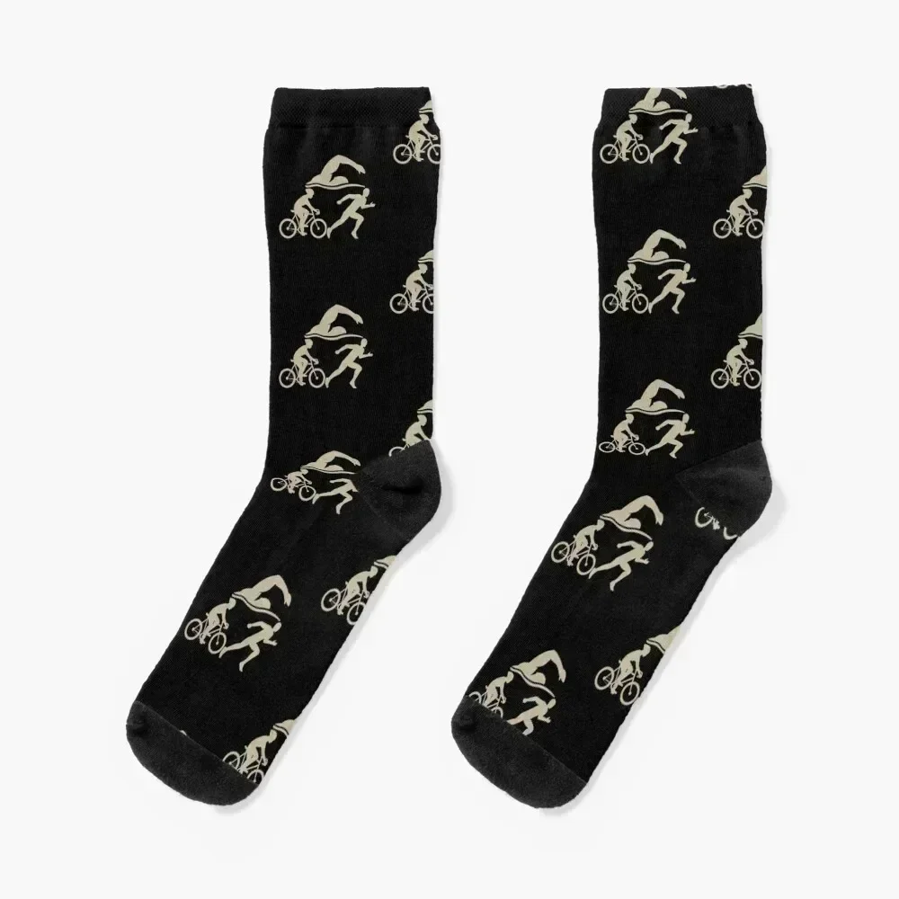 

Triathlon - Swim Bike Run Triathlete Socks kawaii anti slip football moving stockings floor Man Socks Women's