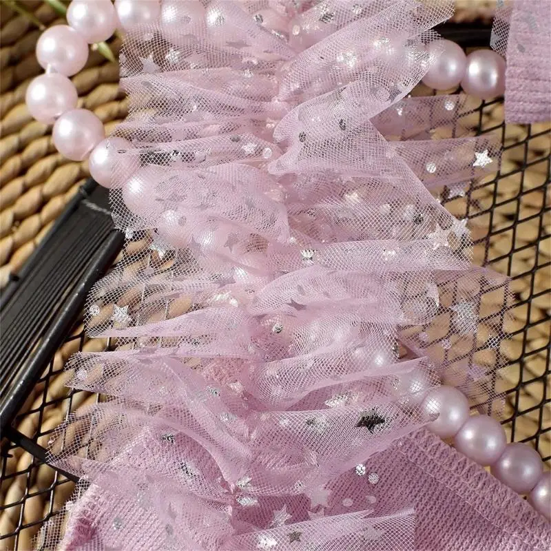 CORB Elegant Baby Tulle Dress with Matching Headwear Props Bowknot and Star Designing