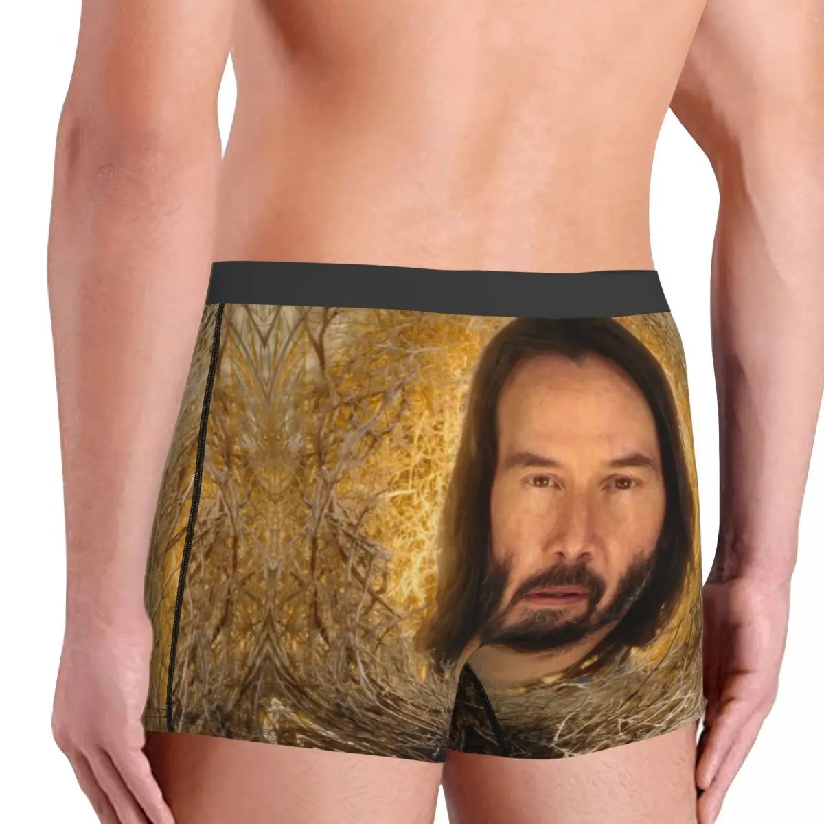 Custom Male Fashion Keanu Reeves Underwear Famous Actor John Wick Boxer Briefs Soft Shorts Panties Underpants