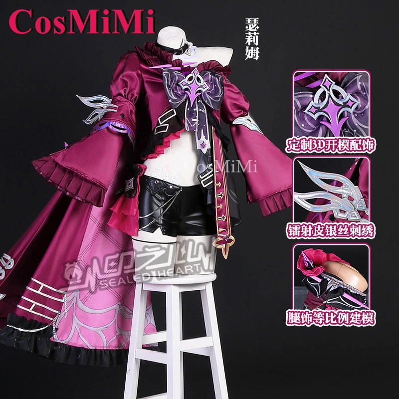 CosMiMi Hot Game Honkai Impact 3 Thelema Cosplay Costume Fashion Sweet Uniform Dress Carnival Party Role Play Clothing XS-XL New