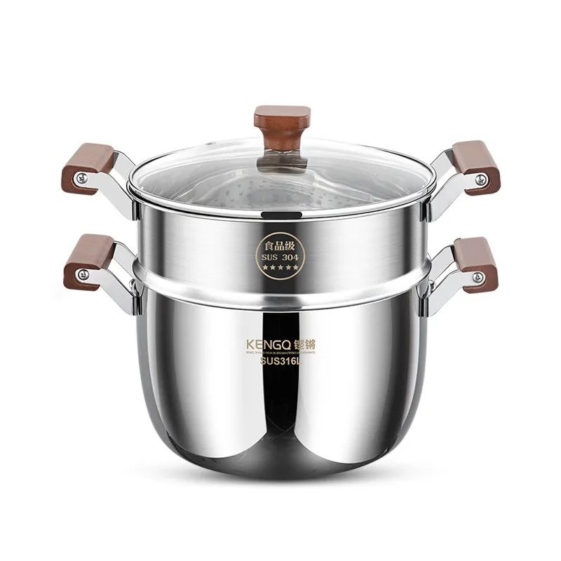 Premium Stainless Steel Cookware Set Household 316 Stainless Steel Stock & Soup Pot Stew Pot for Kitchen Cooking