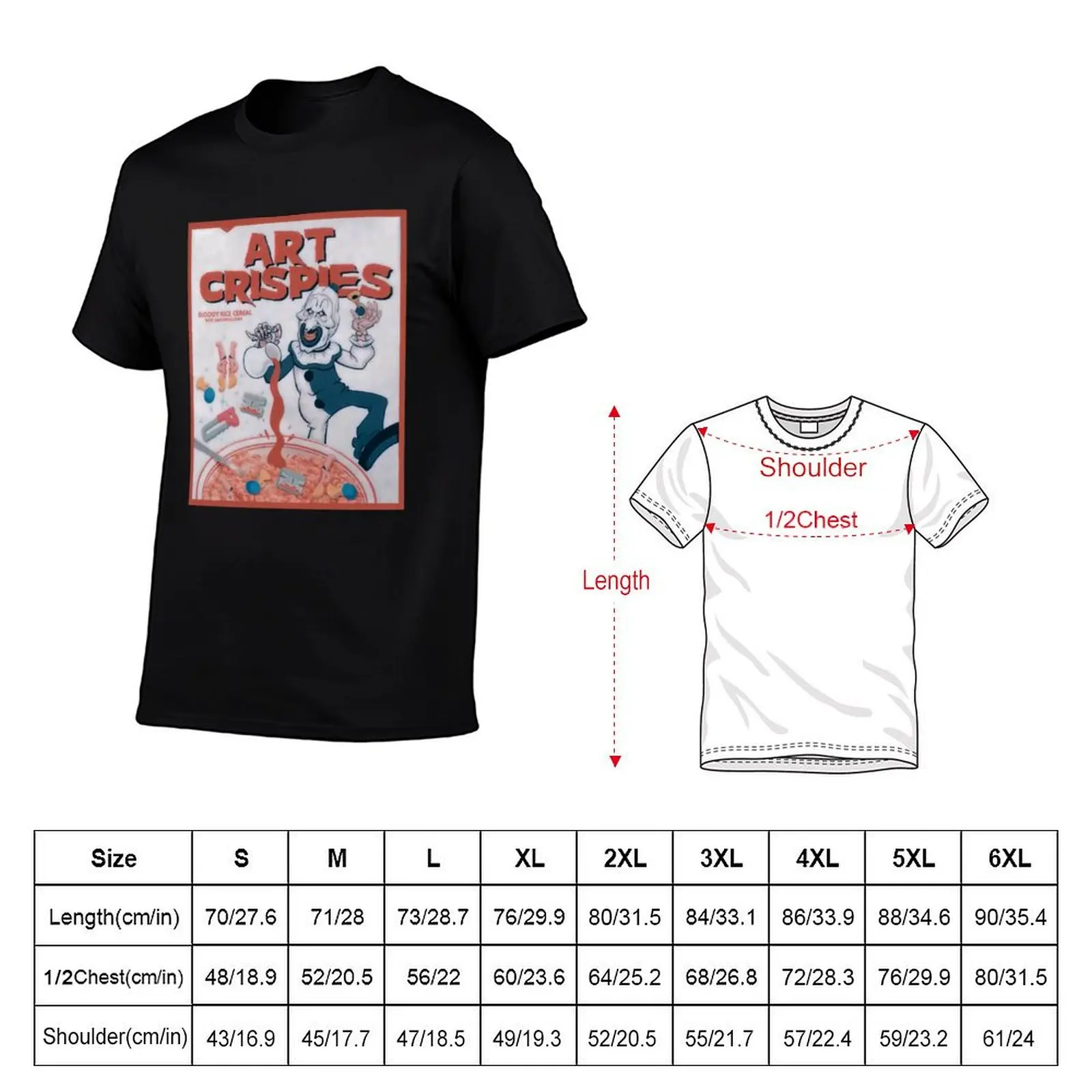 Art Crispies T-Shirt Work Casual Loose Fit T-Shirt