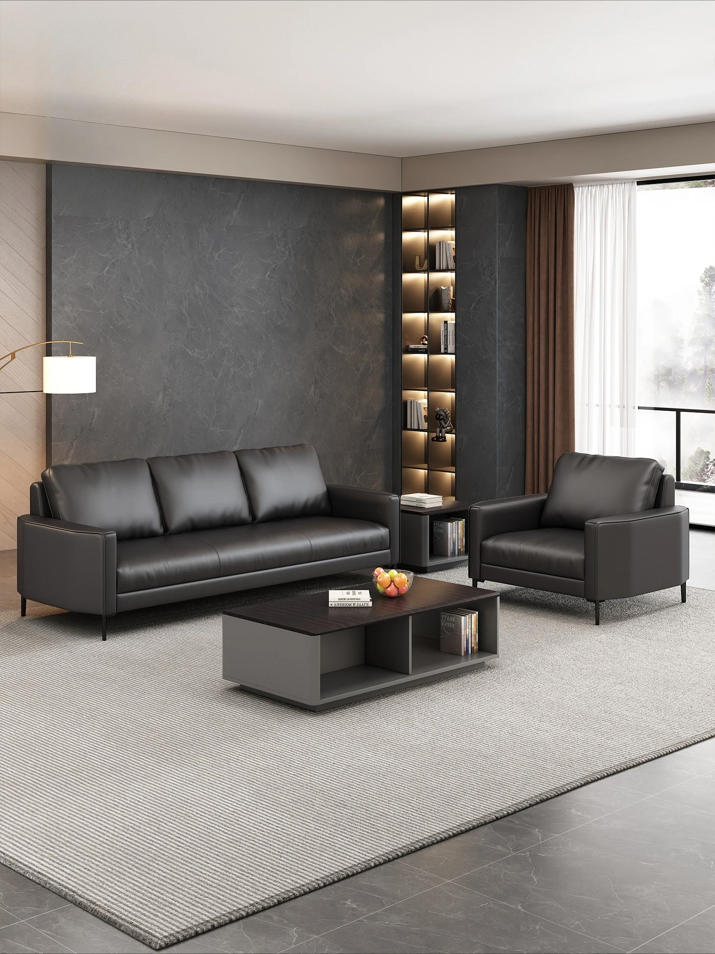 

Office Sofa Supervisor Manager Room Small Simple Business Reception Visitors Negotiate Coffee Table Combination