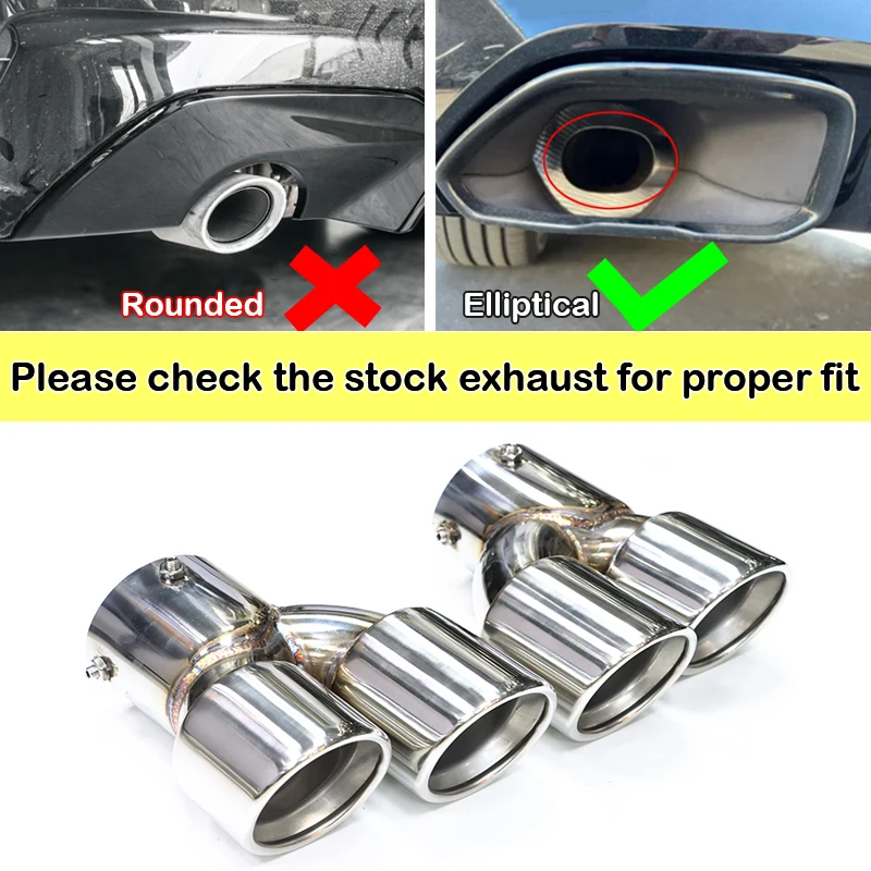 Auto Quad Uitlaat Tip Voor BMW G20 G21 M340i G42 M240i G23 M440i Dual M Prestaties Uitlaat Tip Uitlaatsysteem Nozzle Uitlaat