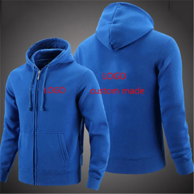 New Man’s Custom Logo Hoodie Casual Long Sleeve Hooded Jacket Pullover Popular Sweatshirt Zipper Hoodies Customization Your Logo