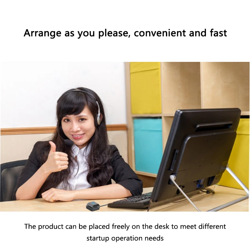 1pcs Computer Desktop Switch 1.8m LED Lights PC Motherboard External Start Power On/Off Button Extension Cable for Home Office