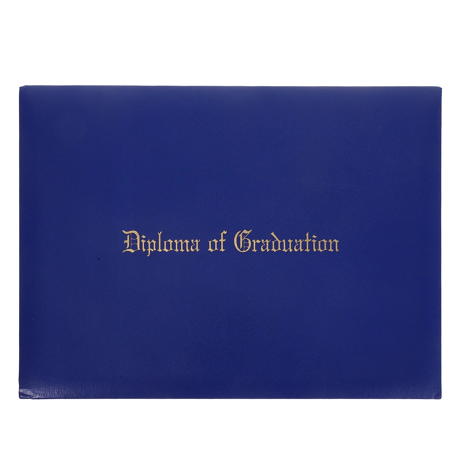 

Diploma Cover Binder Certificate Degree Frame College Holder Blue Bi fold Faux PVC Satin Corners Plastic Pages