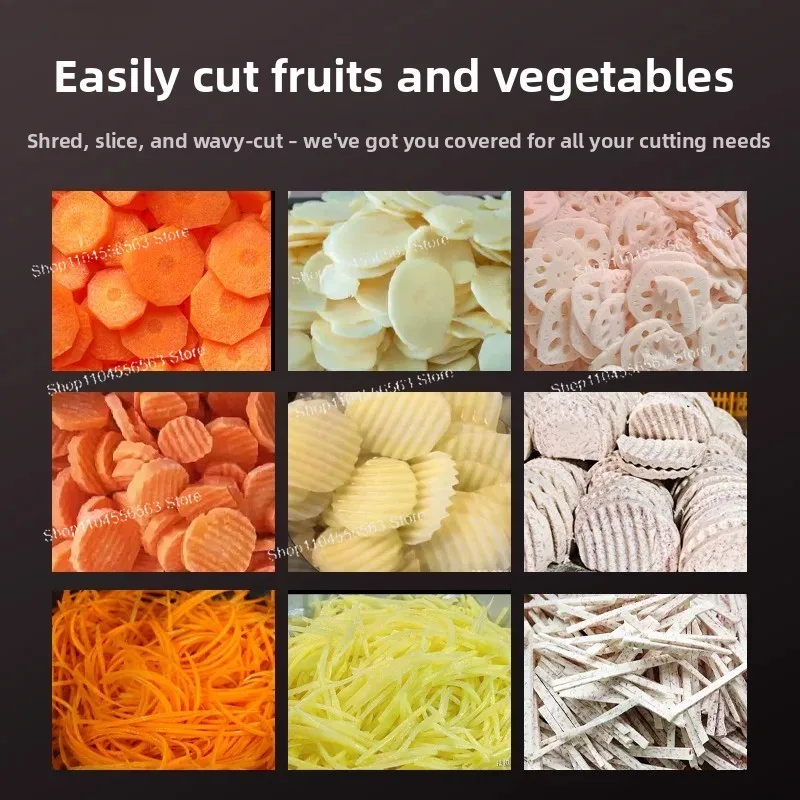 Multifunctional high-speed slicing/shredding machine Commercial vegetable cutter