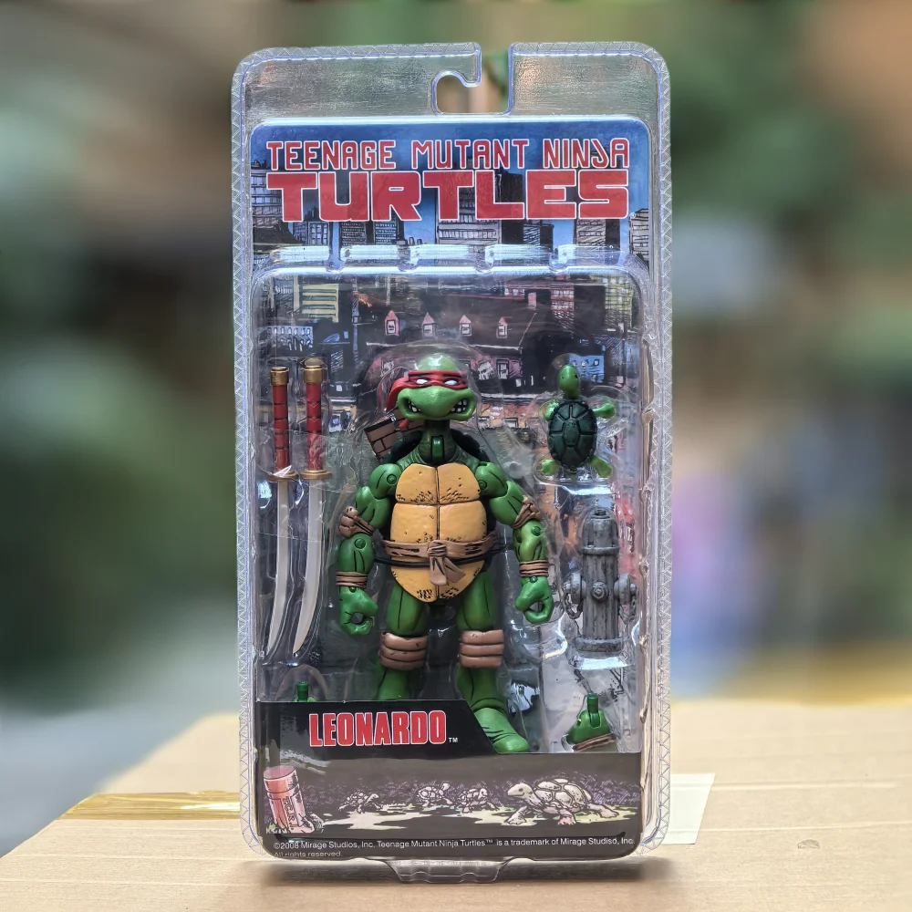 14cm nuevo NECA Tortugas Ninja mutantes adolescentes Leonardo Leads Tmnt Tortugas primer Ninja Anime figura de acción modelo juguetes regalos en Stock