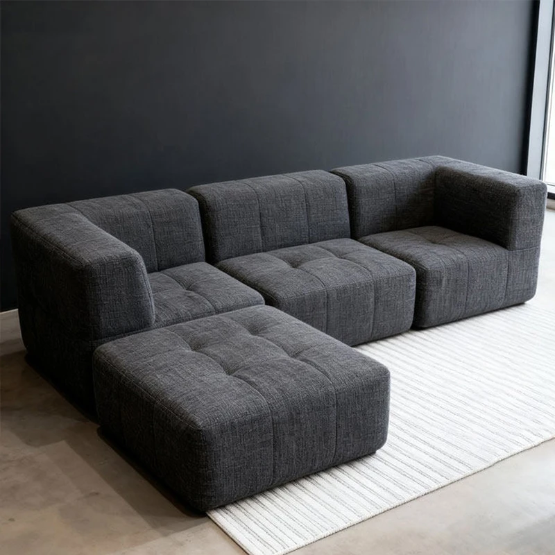 Set Popular Soft Fabric Vacuum Sofa  Cream Compressed Sofa Modern Living Room Compression Sofa in a Box Foam Cloud Couch