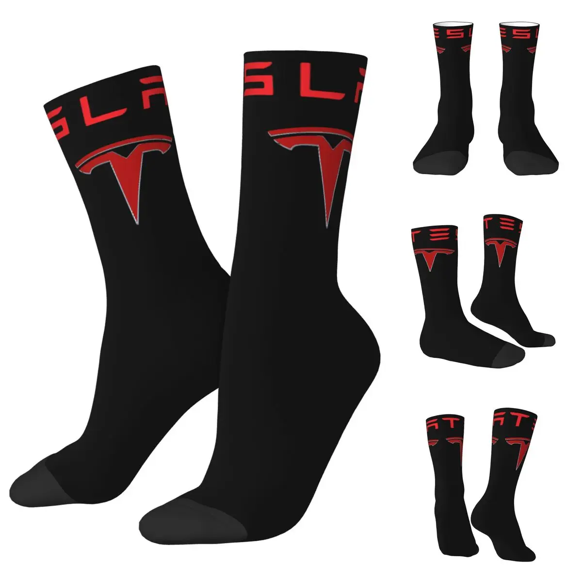 

Tesla Red Logo Men Women Socks,Motion Beautiful printing Suitable for all seasons Dressing Gifts