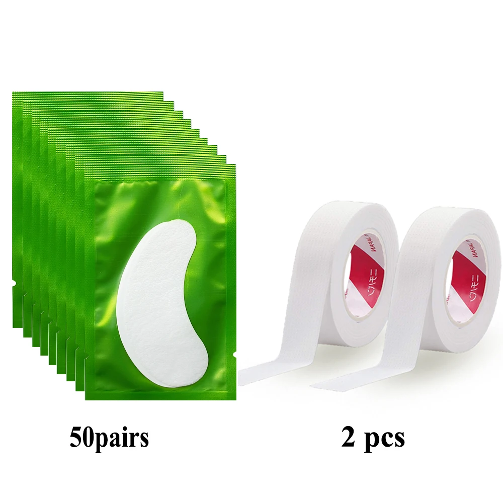 

50 пар гидрогелевых патчей для наращивания ресниц под глаза с клейкими лентами для ресниц, изолирующие патчи для наращивания ресниц