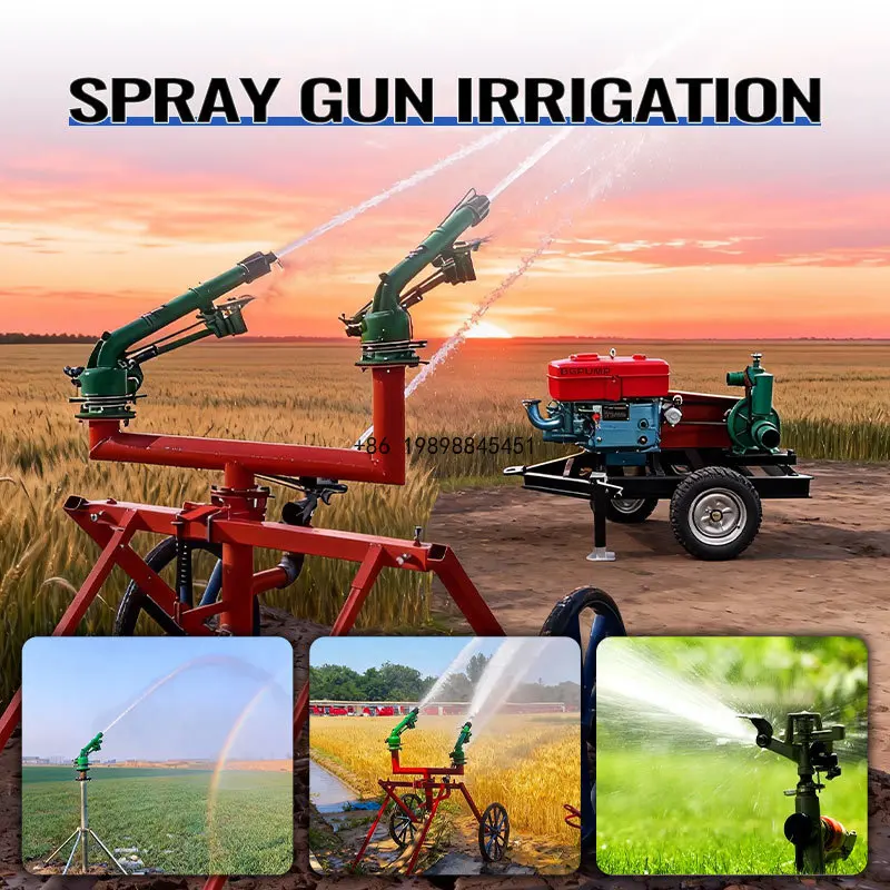 Farm Irrigation Sprinkler Agriculture Pump High Pressure Self-Priming Farming Engine Water Pump 4 6 8 10 Inch