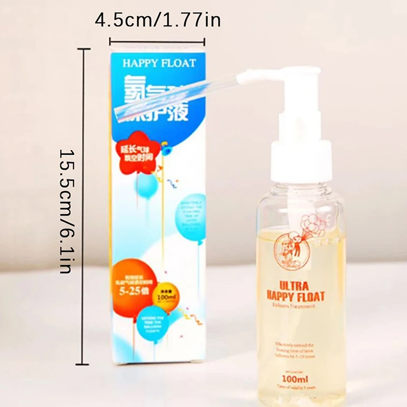 100ml With Pump Non Corrosive Professional Home Party Eco Friendly Helium Balloons Protective Fluid Extend Floating Time