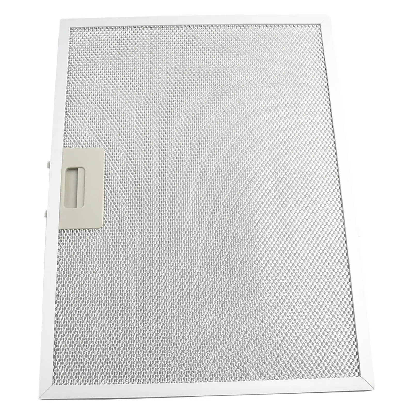 Five layer metal filter designed to match 400 x 300 mm range hood openings offering consistent performance in grease separation