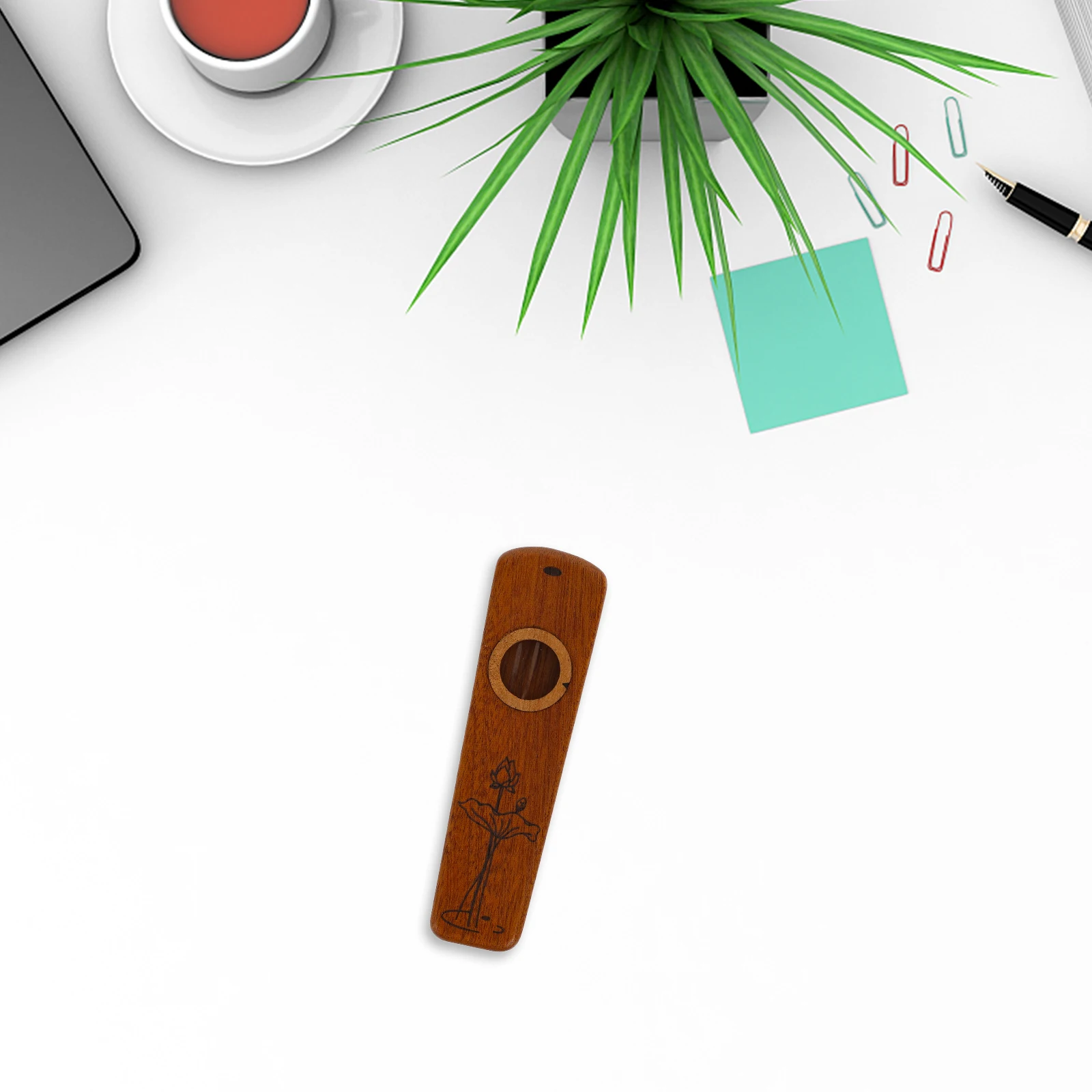 

Kazoo Musical Thumb for Adults Wood Tone Adjustable Portable Abs Beginner Kazoos Baby Instrument