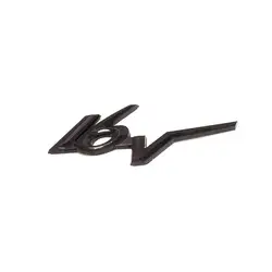 3D Glossy black 16V car emblem badge logo decal auto sticker for volkswagen cadillac chrysler BMW Porsche Galibier