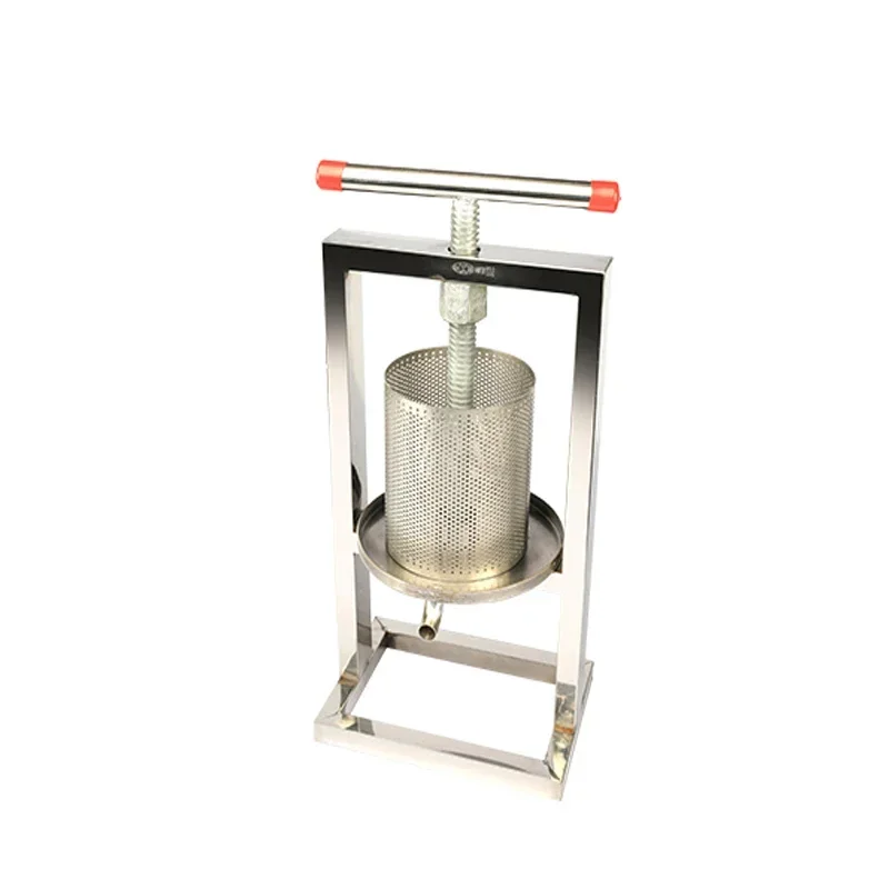 Prensa de cera, exprimidor de uva fresca, exprimidor, prensa de miel pequeña para el hogar, prensa de miel giratoria de acero inoxidable 304