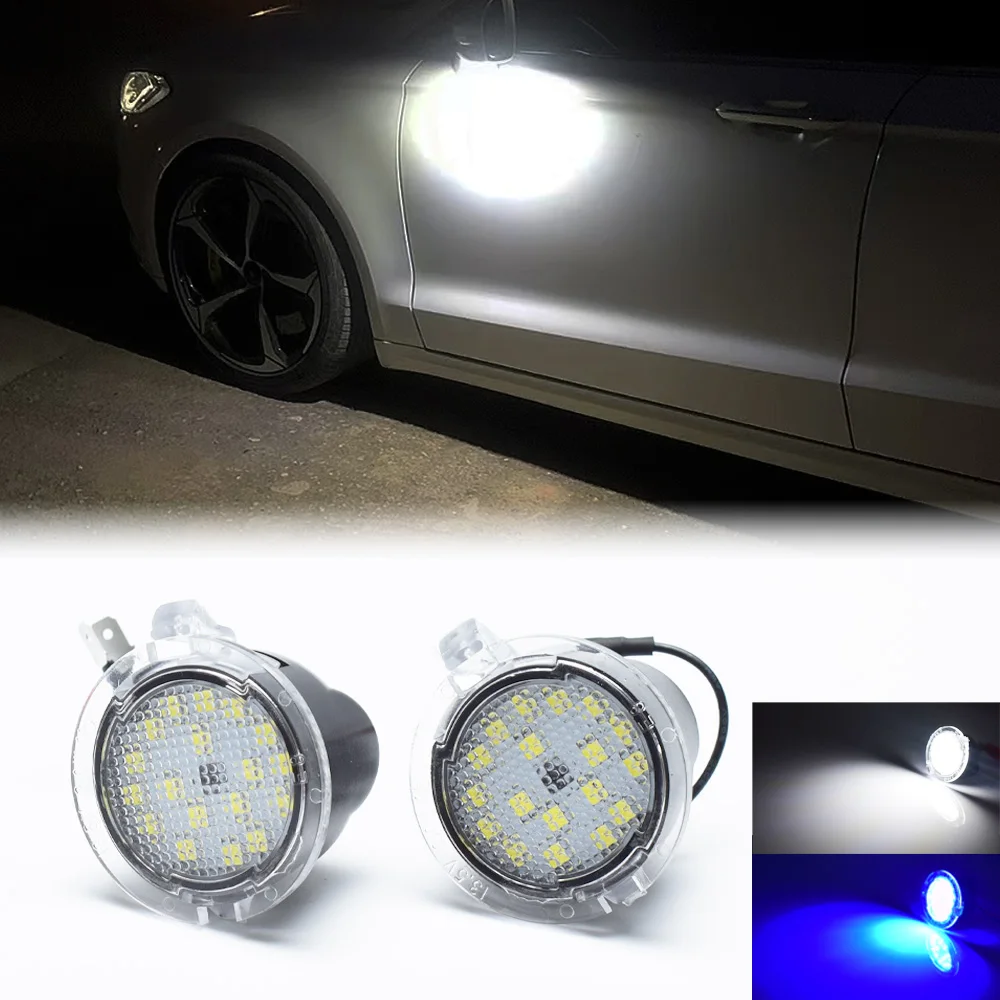 2x LED debajo del espejo lateral lámpara de módulo de luz de charco para Ford Mondeo MK5 Galaxy S-Max Ecosport Edge Explorer Ran
